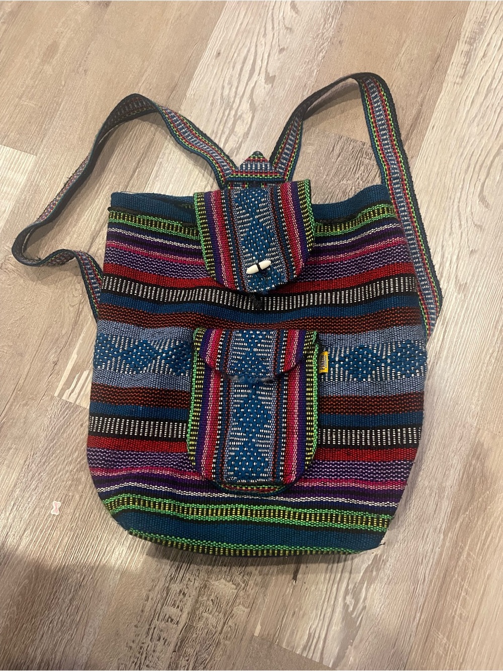 & Other Stories Multicolor Woven Stripe Backpack